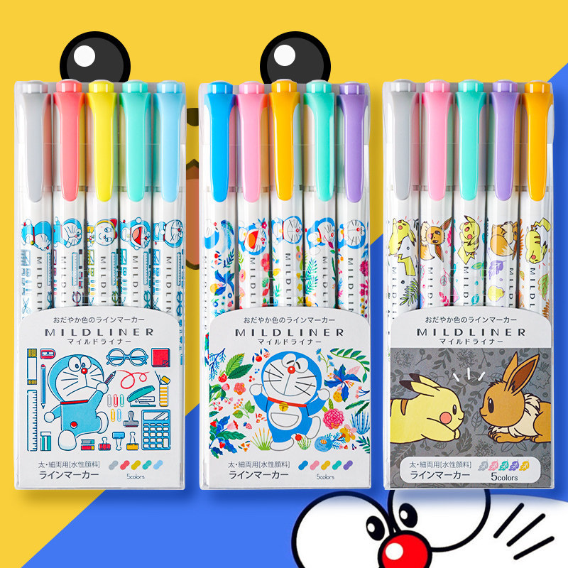 Nhật Bản ZEBRA ZEBRA SHOWANOTE Limited Highlighter Limited Doremon Pikachu