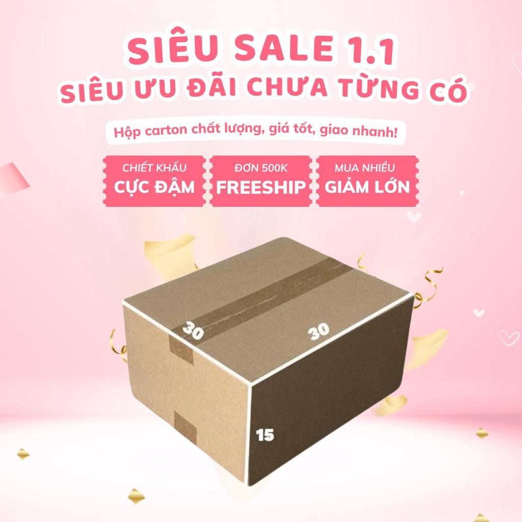 hộp carton đựng đồ combo 100 mã 30x30x15