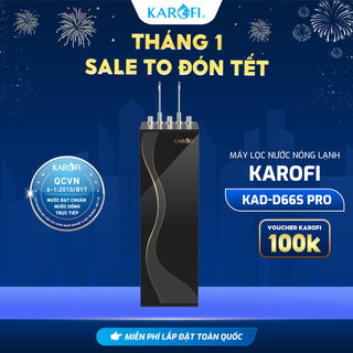  Máy lọc nước nóng lạnh RO Mỹ 11 lõi Karofi KAD-D66S Pro - Bổ sung lõi Hydro ion Kiềm - Lắp đặt miễn phí toàn quốc 