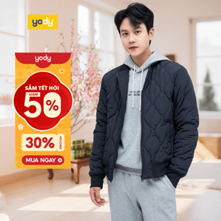  Áo khoác phao nam VIP dáng bomber YODY bo chun tay chun gấu kín gió MCPJ25F018 
