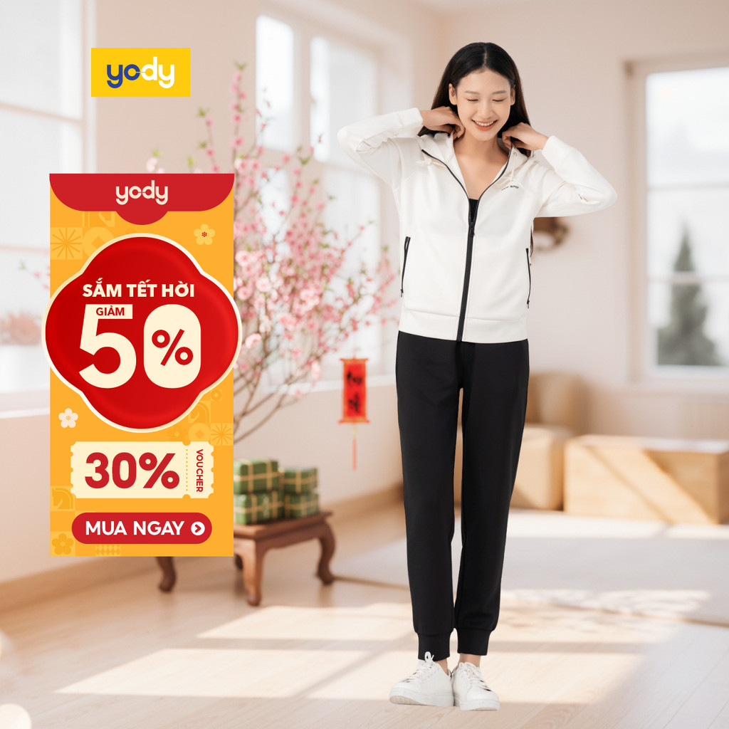 Bộ Đồ Thể Thao Nữ YODY Double Face Có Mũ SDN7010