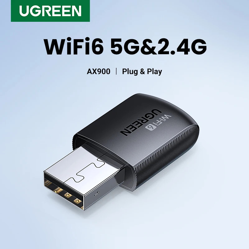 Bộ chuyển đổi WiFi UGREEN AX900 AX1800 WiFi6 5GHz & 2.4GHz USB WiFi Dongle Ăng-ten cho máy tính để b