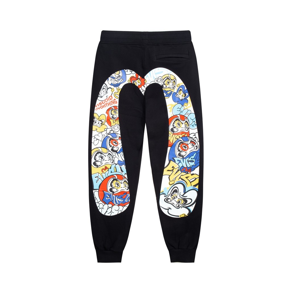Quần Legging Nam EVISU Retro Hip-Hop, Thiết Kế Slim-Fit
