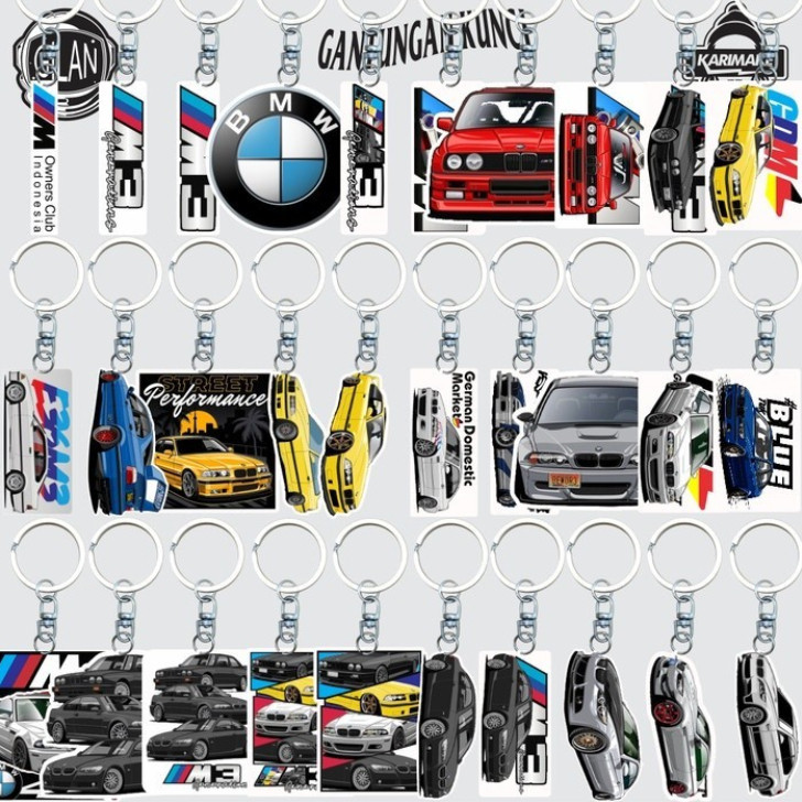 Gilan Móc Chìa Khóa Acrylic BMW E30 E46 E92 M3 Generation