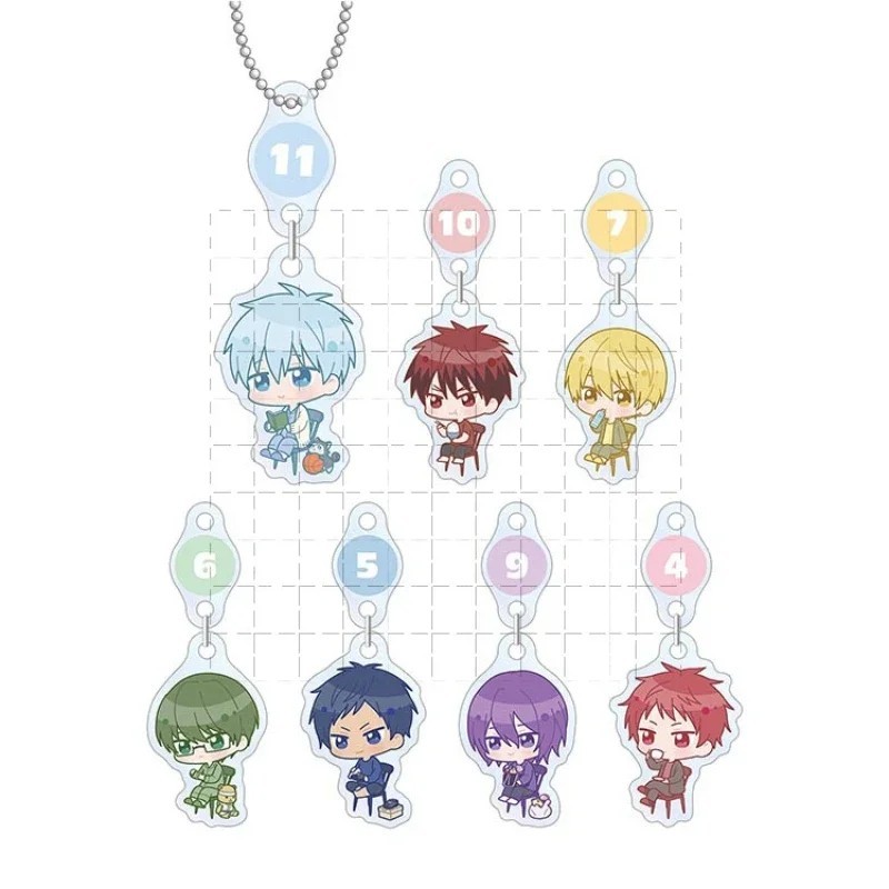 Móc khóa Anime Kuroko no Basket Kuroko Tetsuya Akashi Seijuro Kagami Taiga Murasakibara Atsushi mô h