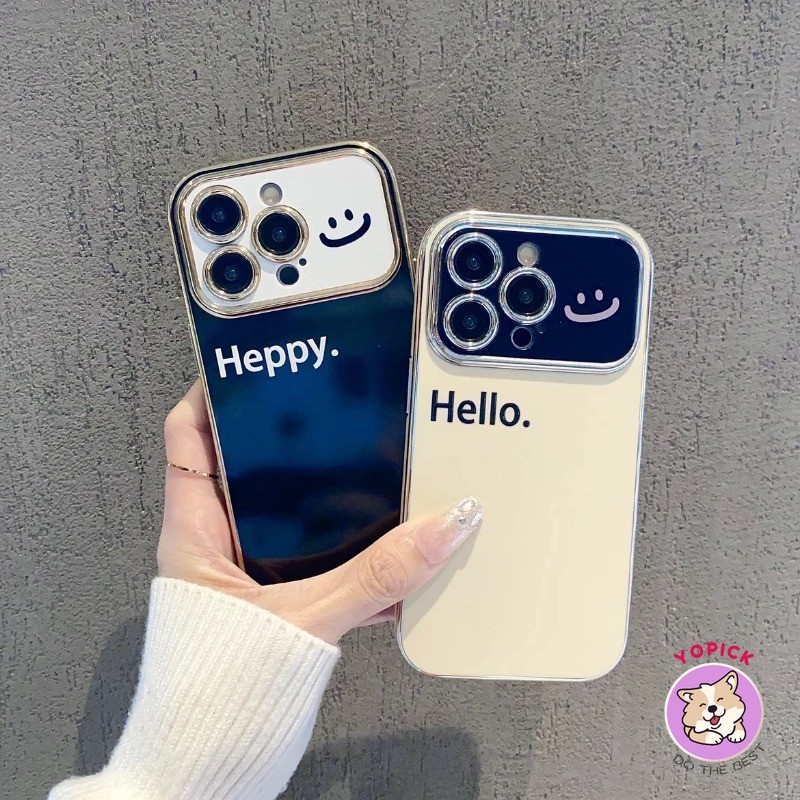 Happy smile face Phone case for iphone17 16 15pro 14 13 12 11 7Plus X XS Xsmax all-inclusive lens ca