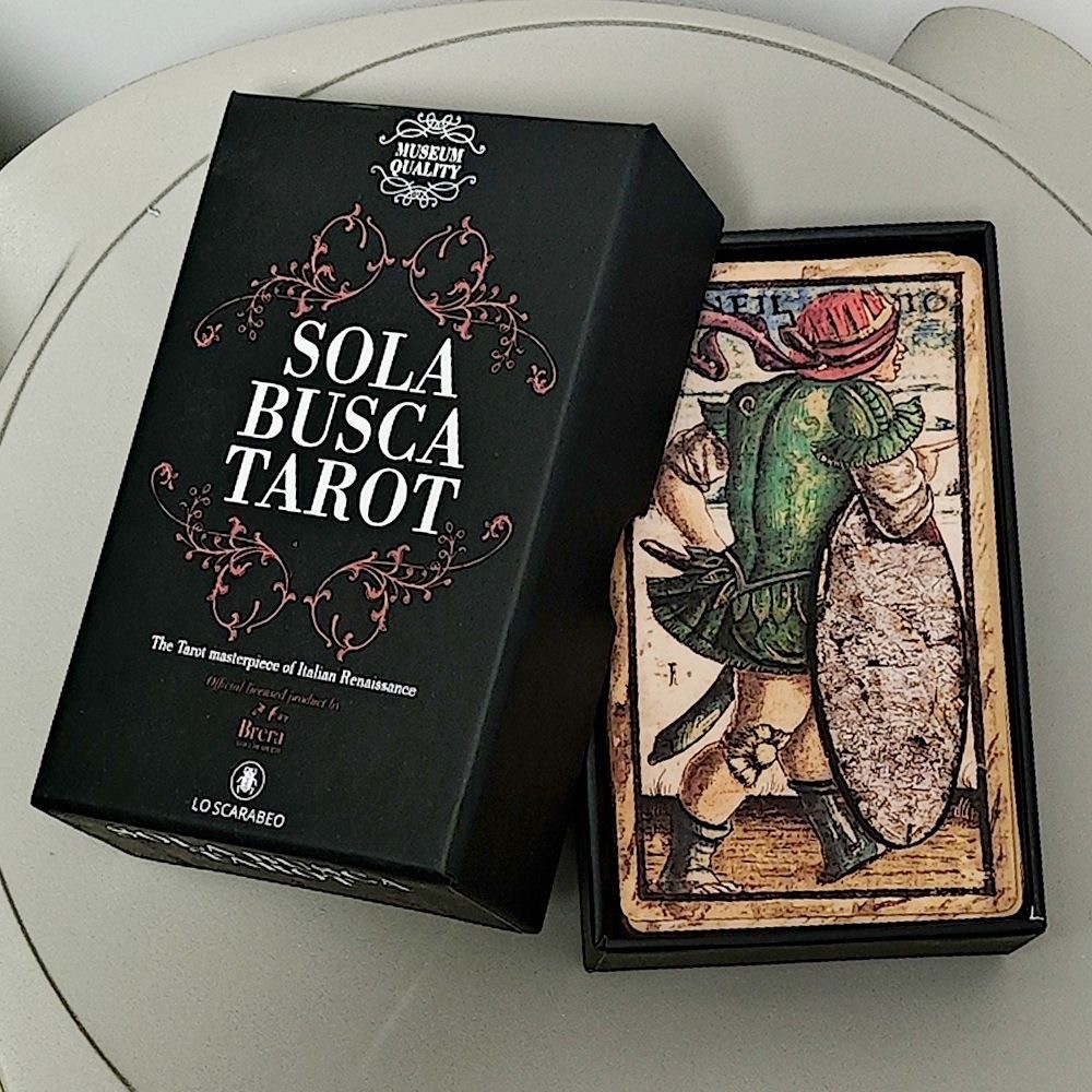12 * 7 Retro Tarot Cards Tiếng Anh Tarot Cards Sola Busca Tarot Cards 78 Tờ Heaven and Earth Cover