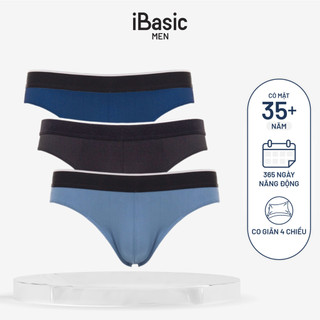 Combo 3 Quần lót nam iBasic brief tam giác thun lạnh poly co giãn thoải mái PANM006