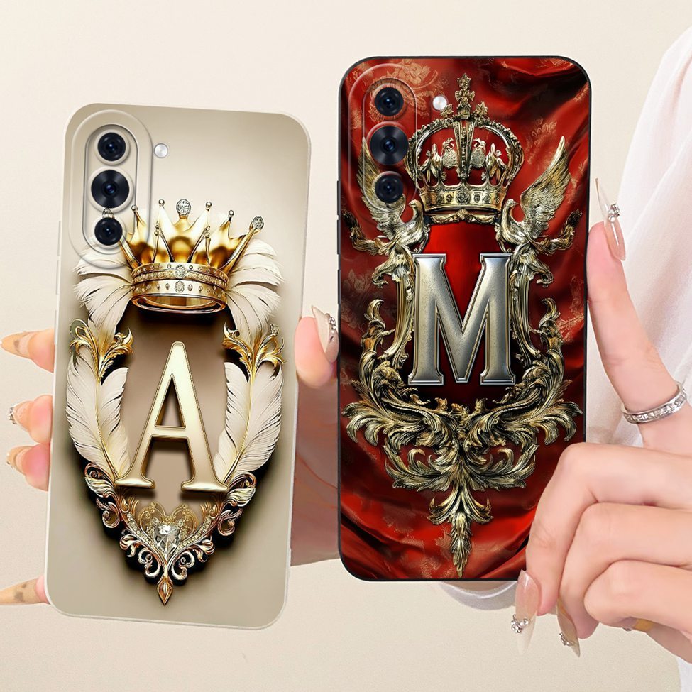 Ốp lưng Huawei P60 Art MNA-AL00 Huawei P60 Art Cover Thẩm mỹ sang trọng Chữ A-Z Vỏ silicon sơn 2D
