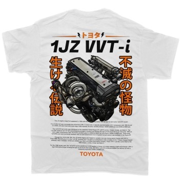 1jz Gte Vvti Áo thun Jersey / Động cơ động cơ 6 xi lanh / Unisex / Người đam mê ô tô / Kéo trôi Jdm