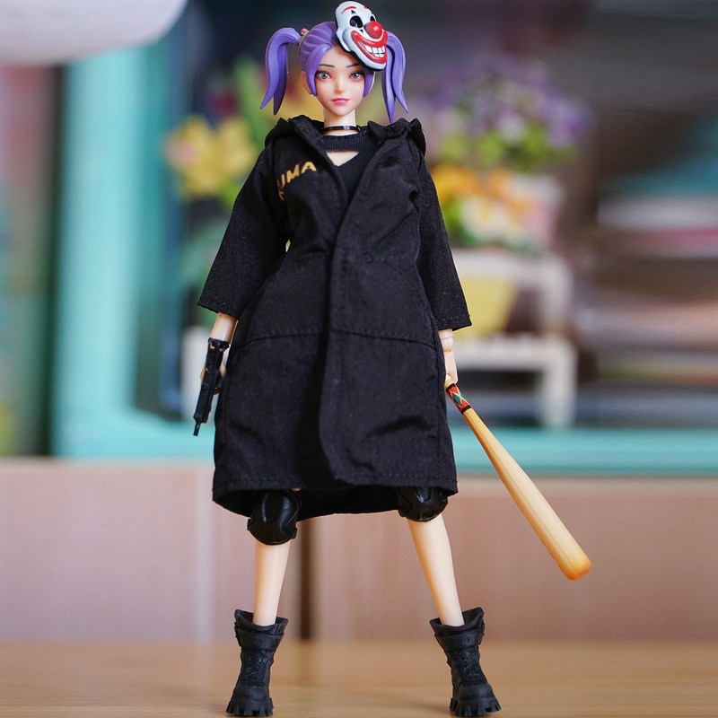 1 / 12 Lính Quần Áo Bé Quần Áo Phụ Kiện Ốc Vỏ Máy Bé Gái Gió 20cm figma Nữ Cơ Thể Mẫu Áo Khoác