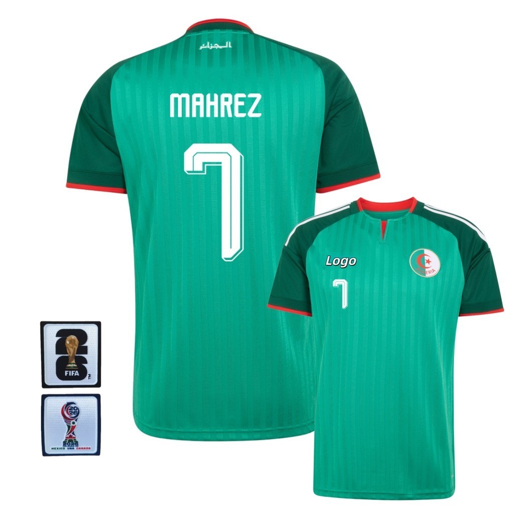 Người hâm mộ Phiên bản Algeria 26 / 27 Nam Algeria Áo thun bóng đá tay ngắn tại nhà