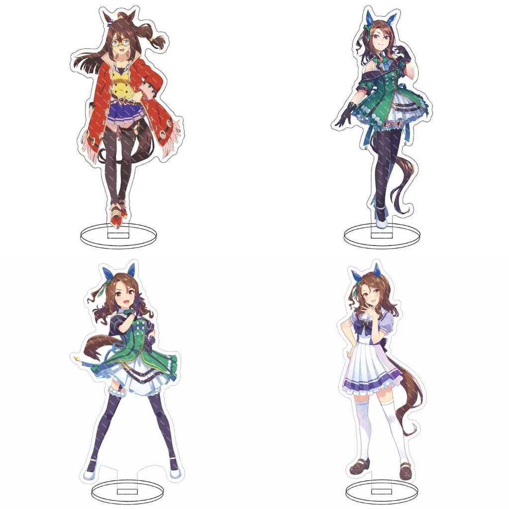 Standee Anime Umamusume Pretty Derby Mô hình Mica Trang trí Bàn học Ikuno Dictus King Halo Smart Fal