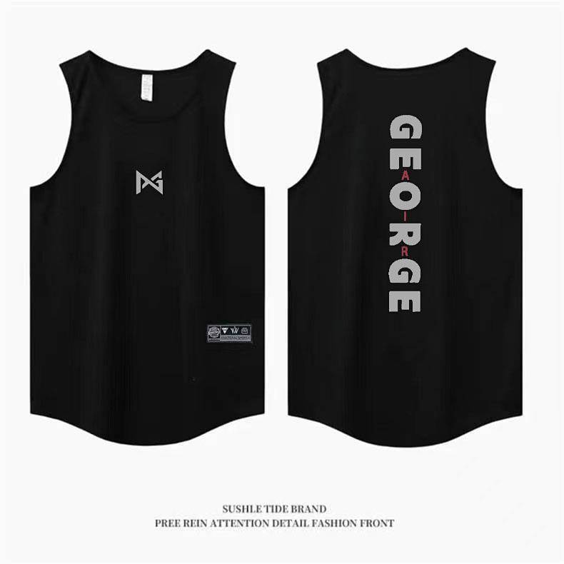 Sports Vest Basketball Clothes T-shirt Men's Summer Basketball Training Wear Sports Running Sleevele