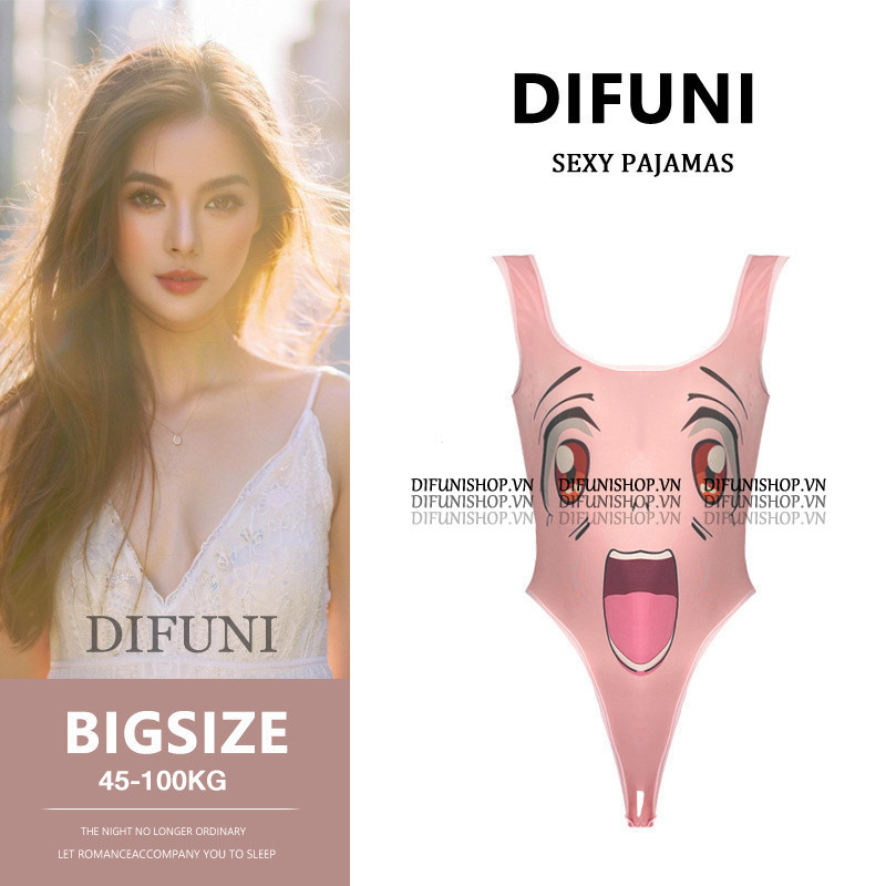 Plus size Đồ Ngủ Nữ Sexy Bodysuit Cosplay Anime Co Giãn Bigsize Bộ Ngủ Sexy Jumsuit Gợi Cảm Họa Tiết