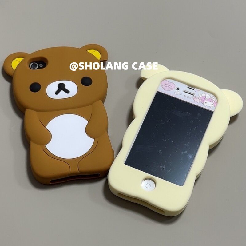 ốp iphone 11 pro max óp lưng iphone 11 Hoạt Hình Hoạt Hình Ba Chiều Rilakkuma Thích Hợp Cho Apple 4S