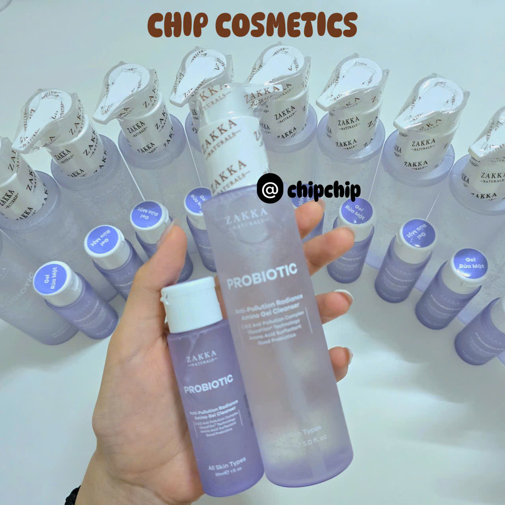 Gel Rửa Mặt Làm Sạch Bụi Mịn Probiotic Anti-Pollution Radiance Amino Gel Zakka Naturals 30ml/150ml