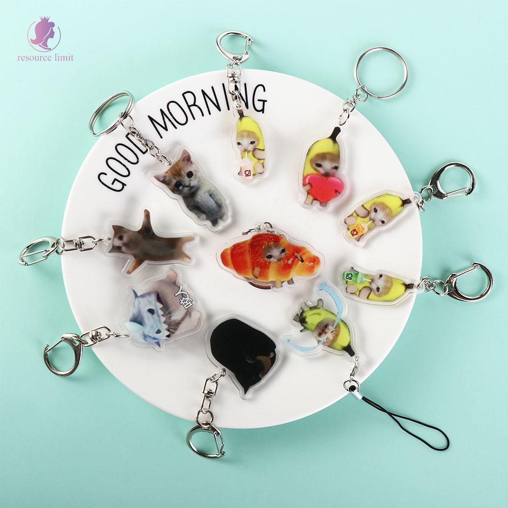RESOURCE LIMIT Banana Cat Dây chuyền điện thoại di động, Mặt dây chuyền Mèo chuối Happy Banana Cat M