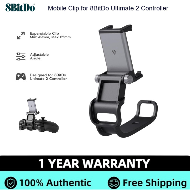 Kẹp di động 8BitDo cho bộ điều khiển 8BitDo Ultimate 2, Giá đỡ điện thoại có thể điều chỉnh (49-85mm