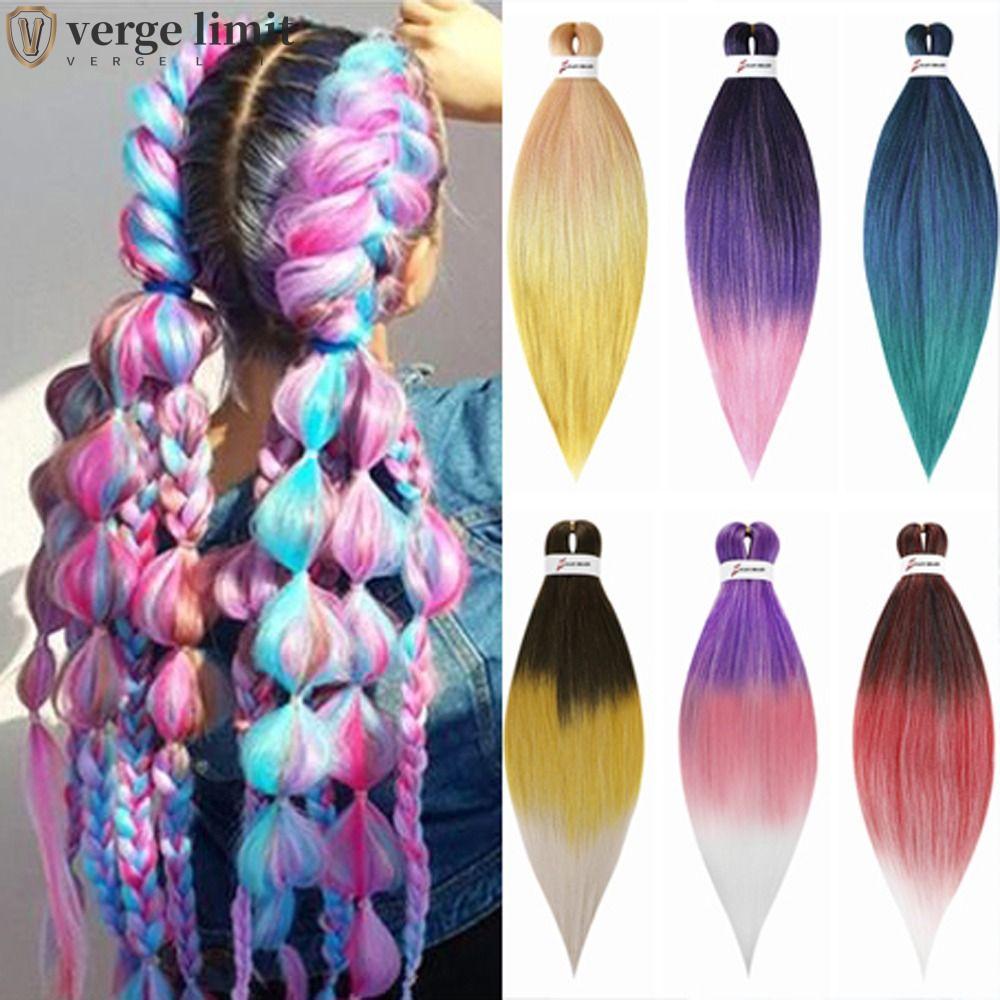 VERGE LIMIT Jumbo Braid Hair, Tổng hợp Corlorful Ombre Braiding Hair, 26Inch Hair Braids Pre-long DI