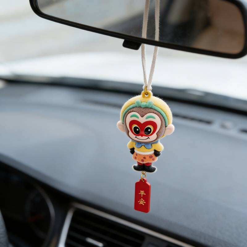 【Ready Stock】 Monkey King Car Rearview Mirror Pendant Car Decoration Doll Ornaments Monkey King Seni