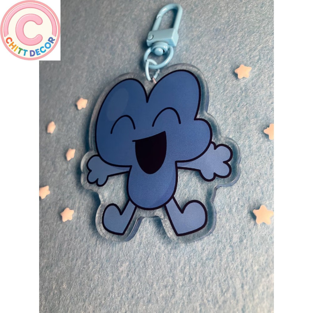 Four Double-Sided Acrylic Keychain - BFDI - Object Show Kawaii cartoon game Character pendant - KHUY