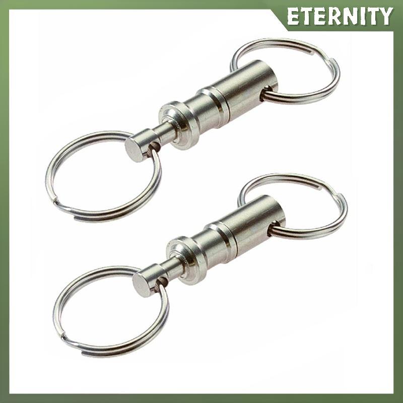 ETERNITY Mới Dual Key Ring Snap Lock Holder Có Thể Tháo Rời Kéo-Apart Móc Khóa Móc Khóa ETERNITY