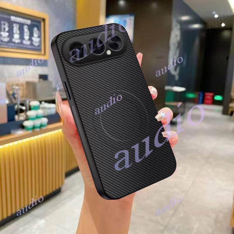 Honor 500 Pro 5G Da Sang Trọng Sợi Carbon Từ Tính Ốp lưng Honor 500 Pro Honor500 Pro 5G Silicon Mềm 