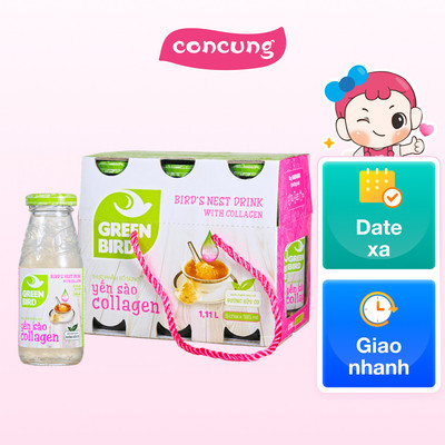 GREEN BIRD - NƯỚC UỐNG BỔ DƯỠNG YẾN SÀO COLLAGEN LỐC 6