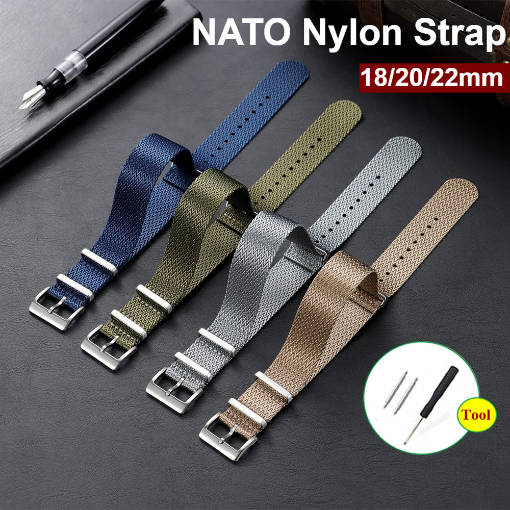 18 / 20 / 22mm NATO Nylon Dây đeo đồng hồ ZULU Band cho SEIKO Diver Lặn TUNA SKX007 Sea Master Water