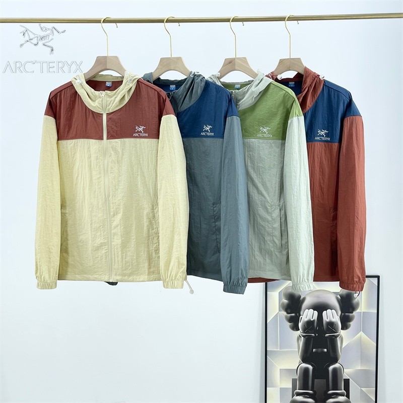 Hàng có sẵn Áo khoác đôi ARCTERYX Áo khoác nữ trơn có khóa kéo Áo khoác bomber Áo khoác gió cho nam