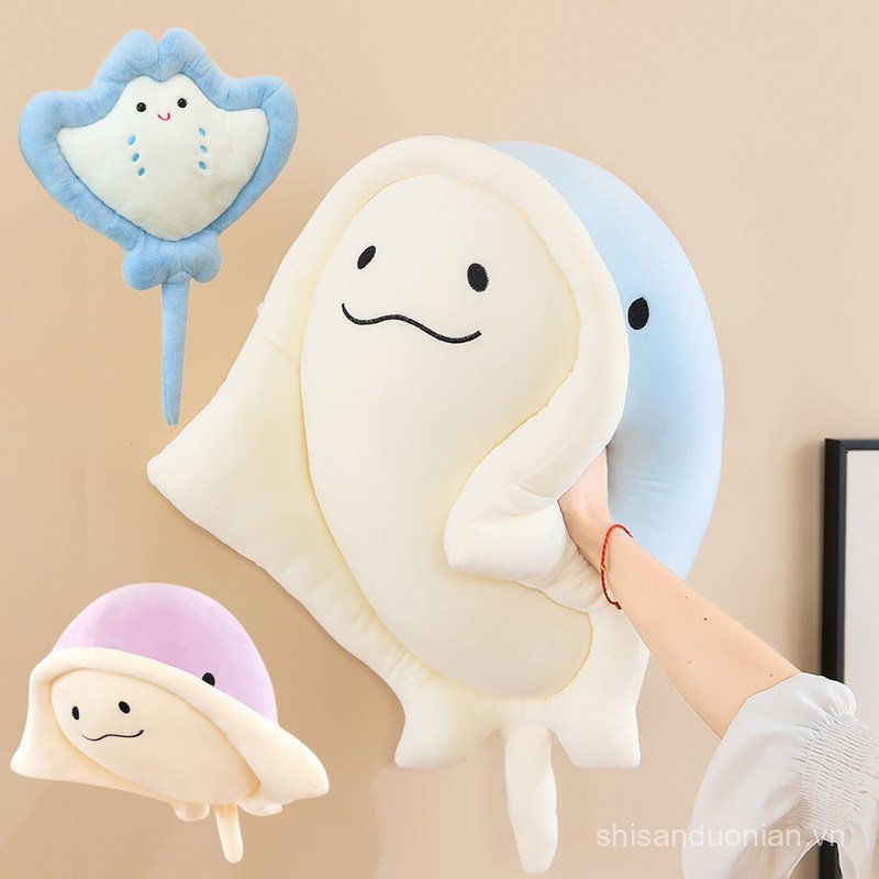 Mullet Velcro Búp Bê Đồ Chơi Gối yaofish Sang Trọng Búp Bê Tròn Dơi Mullet Cô Gái Ngủ Kích Thước Lớn