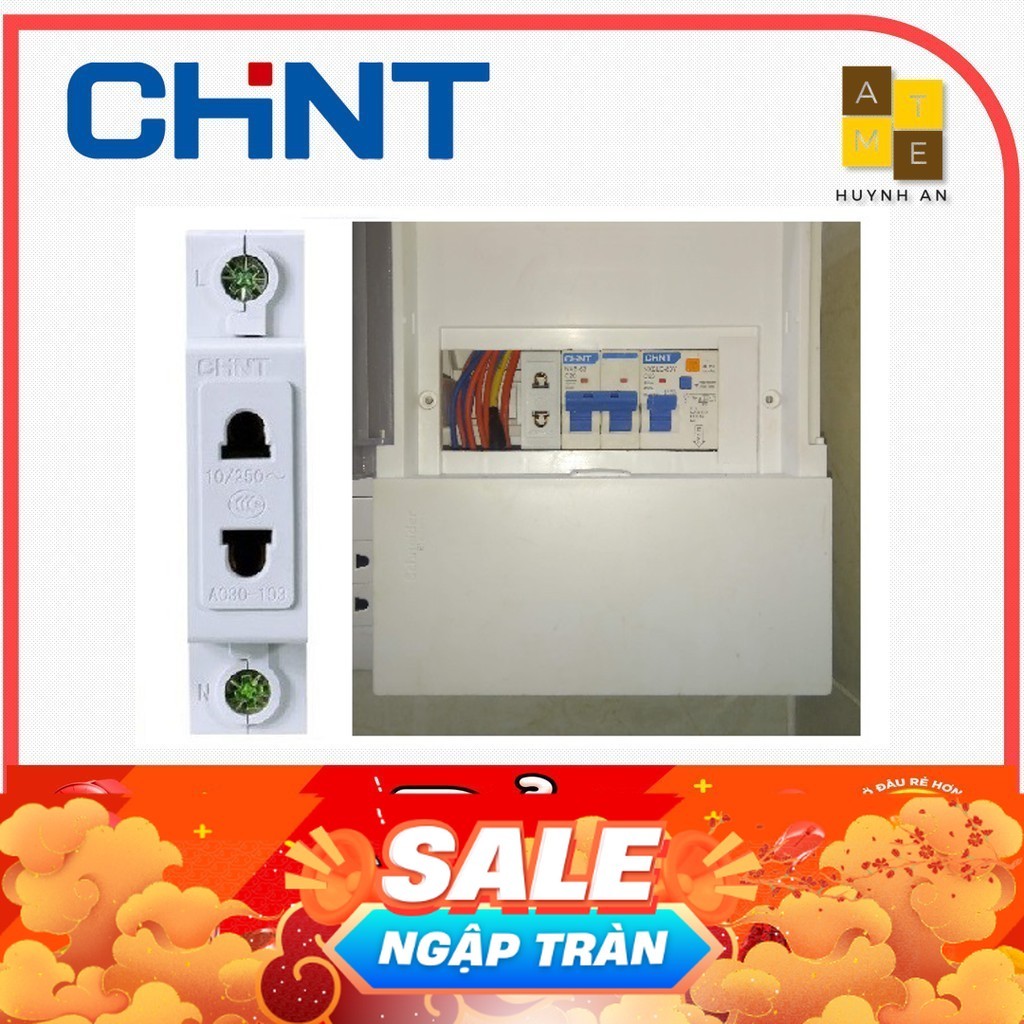 Ổ cắm 2 chấu cài thanh DIN Rail- AC30-103 - Hãng CHINT