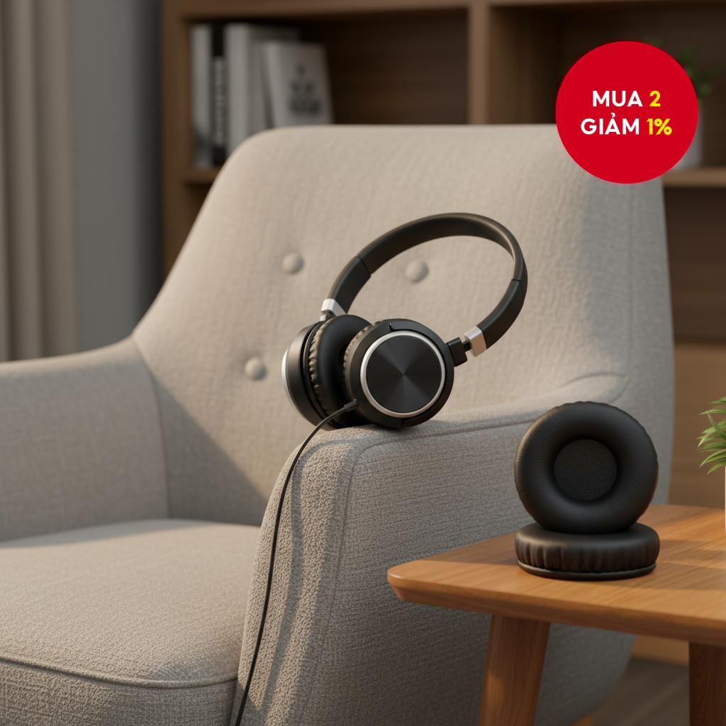 Miếng đệm tai thay thế cho tai nghe Jabra Evolve 20 30 40 65