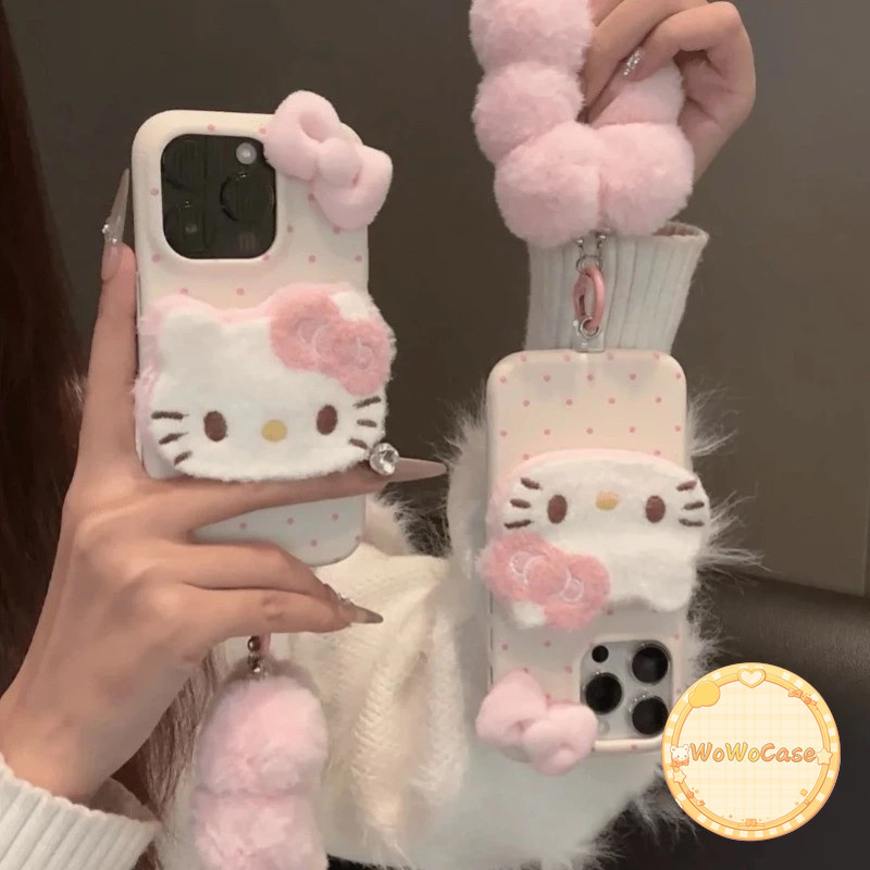 Bao da Hello Kitty 3D dễ thương Phù hợp Oppo A5i A18 A6 A3 Pro A3X A15 A36 A58 A38 A5X A5 A98 A16K A