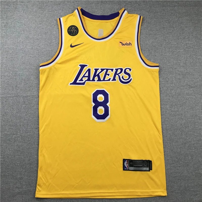 Jersey Laker Bryant Jerseys Lakers Số. 8 Áo bóng rổ thêu Kobe Kobe Phiên bản kỷ niệm Kobe Áo tập thể