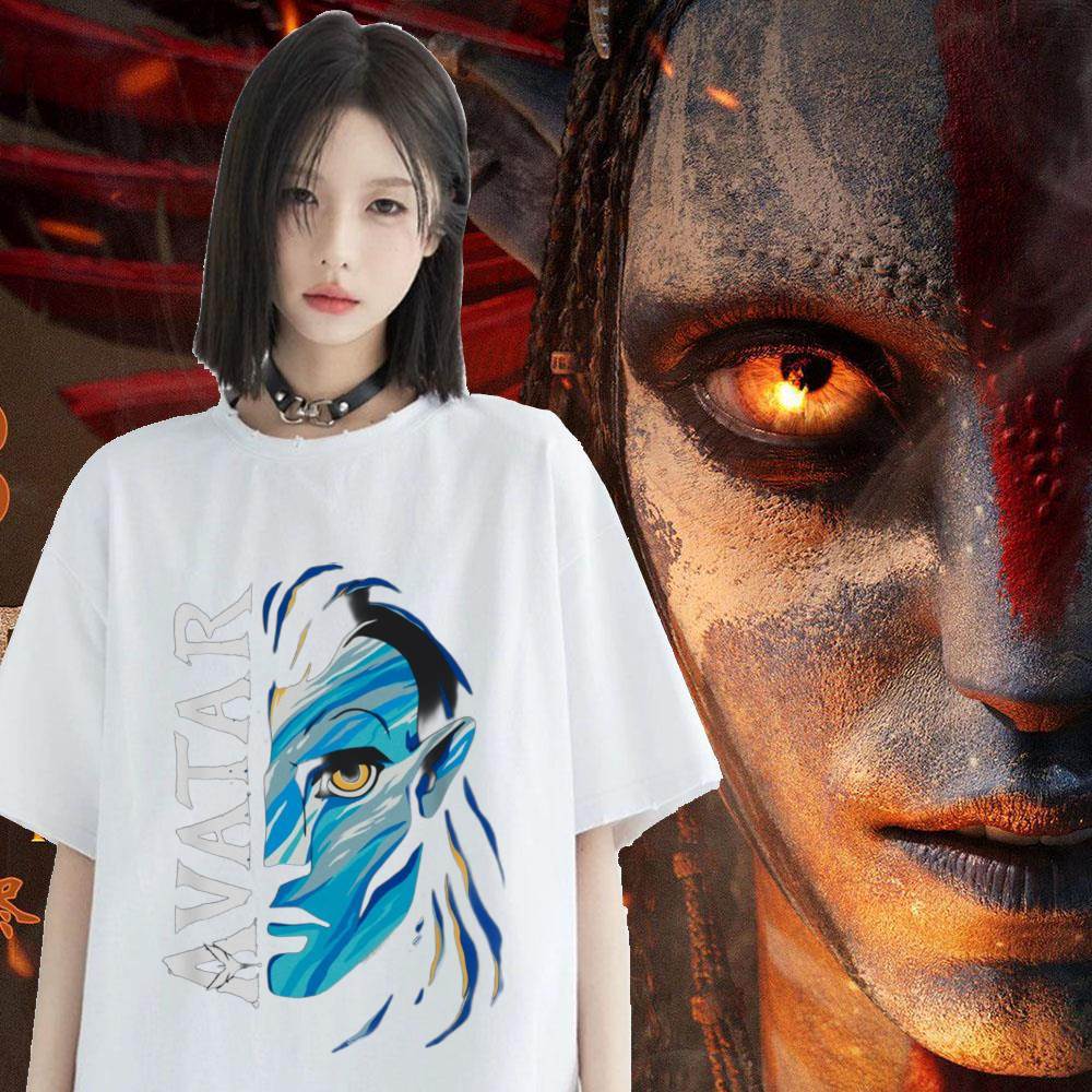 Áo thun màu xanh Fire and Ash Graphics từ Avatar 3 Cotton 1