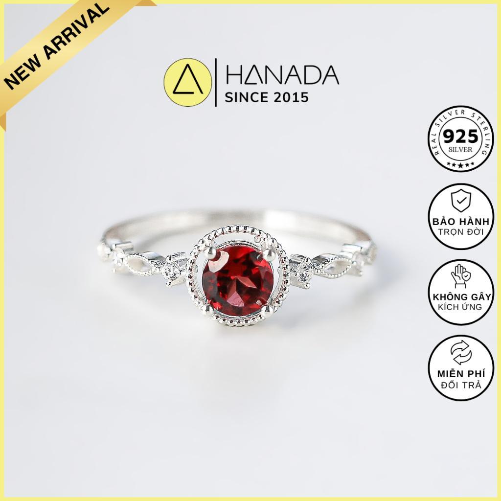 [BẠC 925-BH TRỌN ĐỜI]Nhẫn Bạc 925 Nhẫn Mộc Tâm Mang Hàng Ngày, Quà Tặng, May Mắn Nữ HANADA 2568