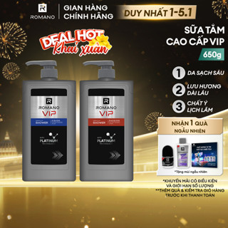  Sữa tắm nam cao cấp Romano VIP mạnh mẽ bí ẩn Passion   Vision 650g 
