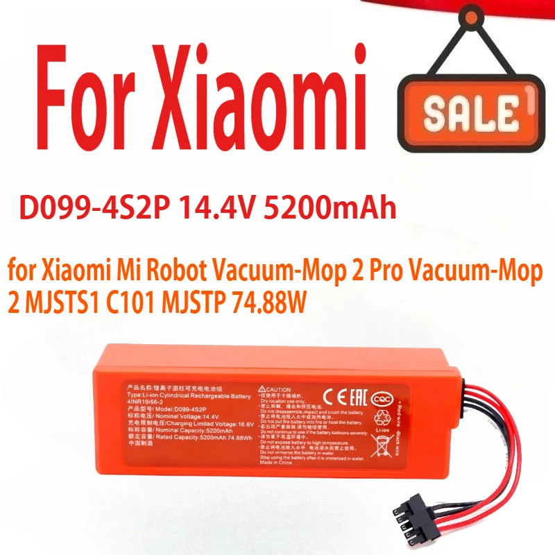 Pin 5200mAh Cho Xiaomi Mi Robot Hút Bụi 2 Pro MJSTS1 C101 MJSTP