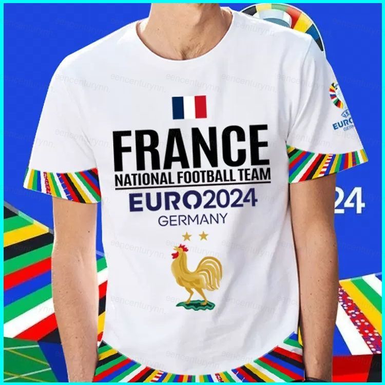 Áo thun ngắn tay thiết kế biểu tượng Cúp Delaunay Euro 2024