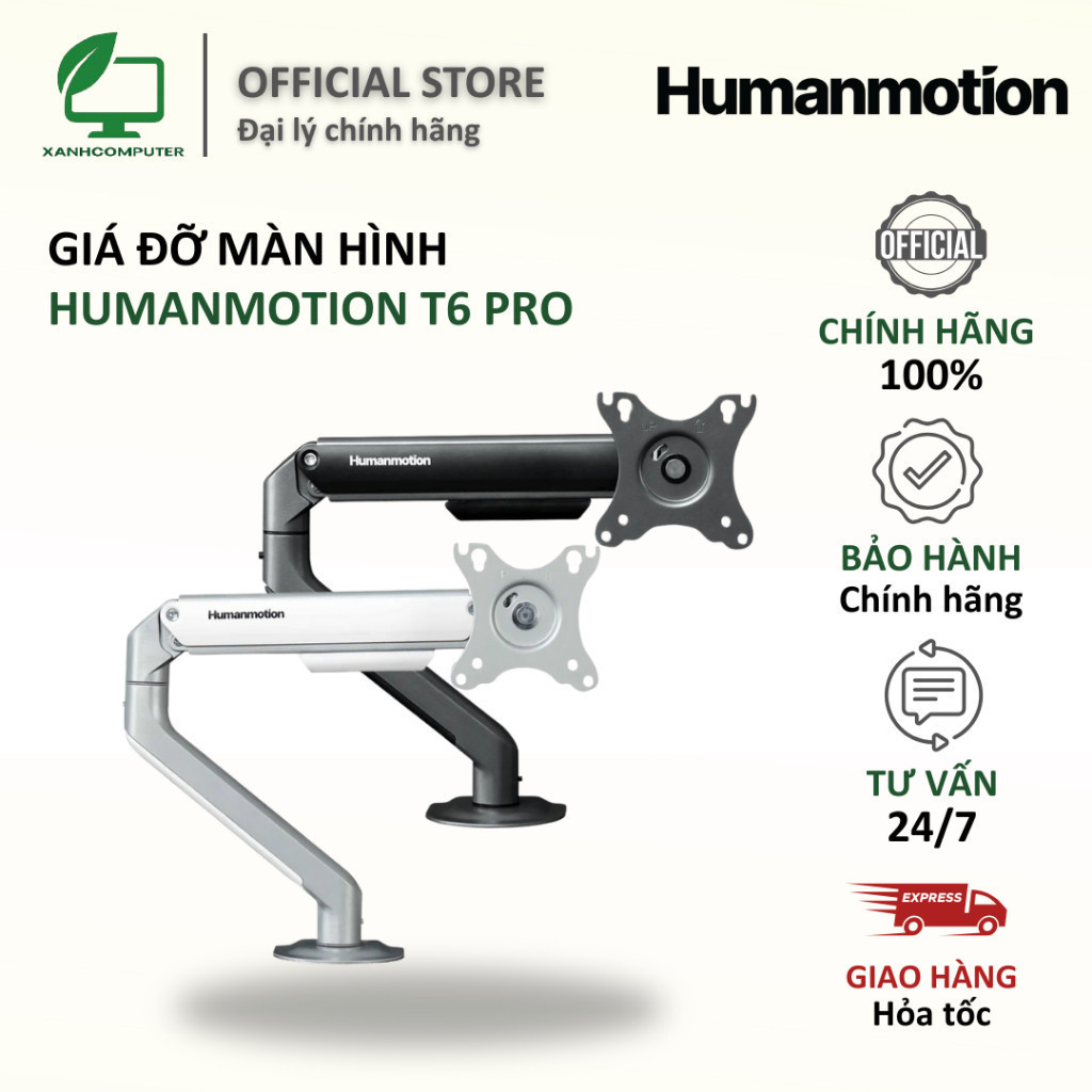 Giá đỡ màn hình Human Motion T6 Pro chịu tải 9kg màn hình 32 inch Phiên bản