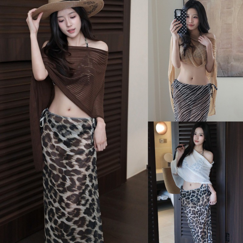 Bikini bốn mảnh phong cách Thái, phù hợp mùa xuân và đi biển với khăn choàng mát mẻ | BigBuy360 - bigbuy360.vn