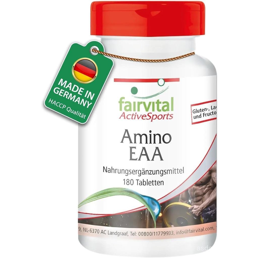 Fairvital Amino EAA – 180 Viên – Hơn 7500 mg Axit amin thiết yếu – 100% thuần chay – Kiểm tra chất l