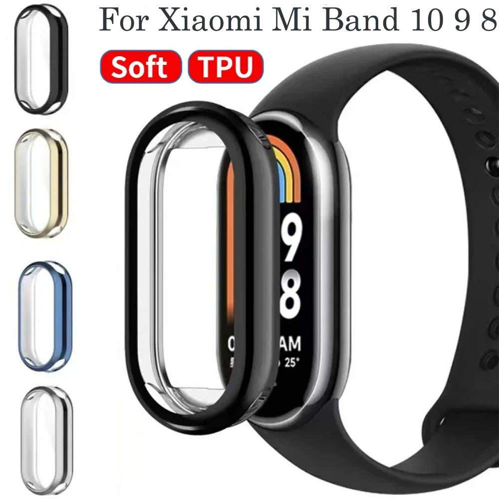 Ốp Lưng TPU Silicon Mềm Cho Xiaomi Mi Band 10 Smartwatch Bảo Vệ Màn Hình Khung Ốp Lưng Cho Xiaomi Mi