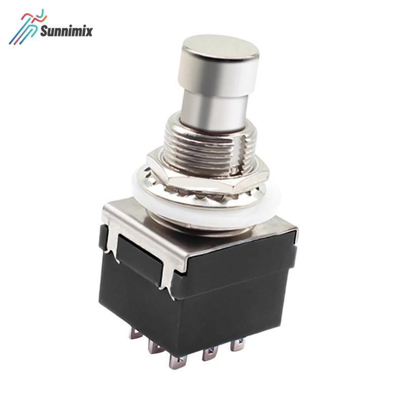 Bàn Đạp Đa Tác Dụng 3PDT 9pin Footswitch Cho Guitar Stompbox DIY Kit Phụ Kiện Nhỏ Gọn