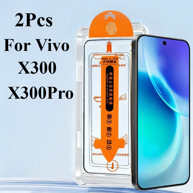 Kính Cường Lực 2PC Cho Vivo X300 Pro / X300 Ultra / X300 FE / X300S Bảo Vệ Màn Hình Phim Lắp Đặt Khô