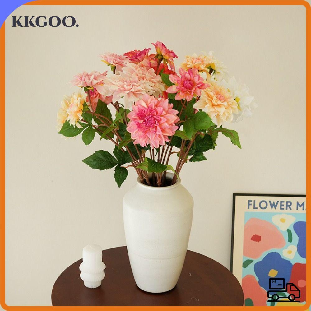KKGOO Nhân Tạo Hoa Dahlia, Vật Liệu Sắp Xếp Hoa Nhiều Màu Sắc Cảm Ứng Thật Dahlia, Sự Kiện Hoa Handm