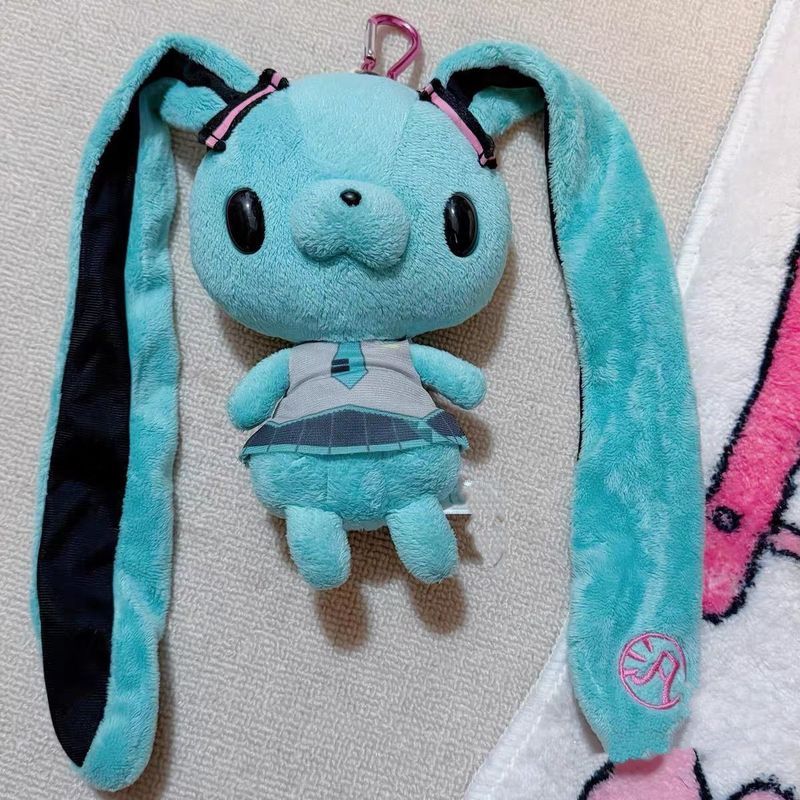 Gl oomy Bear Hatsune Miku Joint Universal Rabbit Plush Card Holder Lop-Eared Rabbit Bus Card Holder 