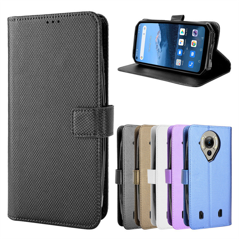 Thích hợp cho Oukitel WP19 Vỏ Điện Thoại Thẻ Oukitel WP16 Vỏ Da Họa Tiết Kim Cương Lật WP12 Dây WP18